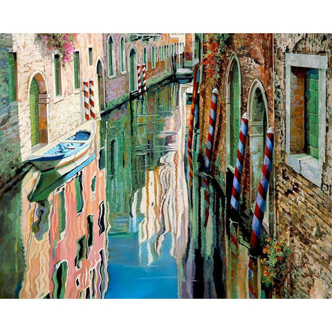 Riflessi Colorati White Modern Wood Framed Art Print by Borelli, Guido