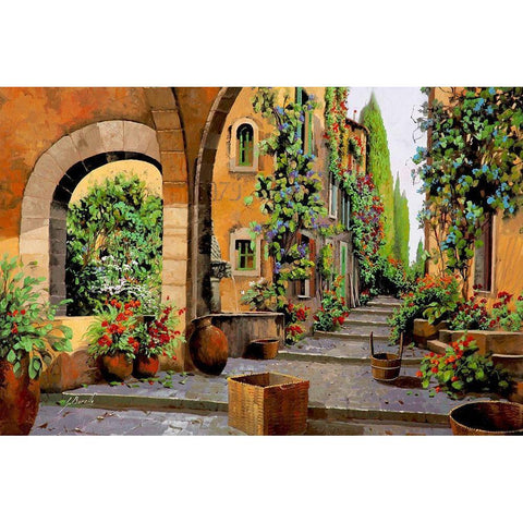 Arco e Arcata Gold Ornate Wood Framed Art Print with Double Matting by Borelli, Guido