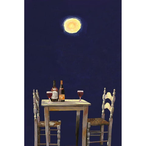 Le Ombre Della Luna Black Modern Wood Framed Art Print with Double Matting by Borelli, Guido