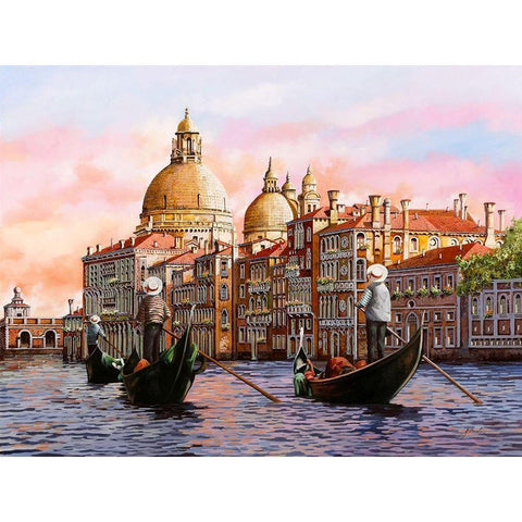 Altro Pomeriggio a Venezia Gold Ornate Wood Framed Art Print with Double Matting by Borelli, Guido