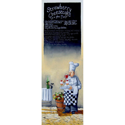 Strawberry Cheesecake Black Modern Wood Framed Art Print by West, Ronald