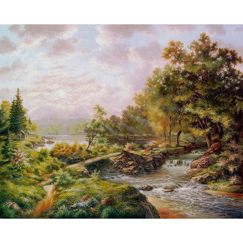 Summer Retreat White Modern Wood Framed Art Print by Strubel, Klaus