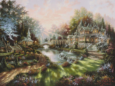 Morning Glory White Modern Wood Framed Art Print with Double Matting by Strubel, Klaus