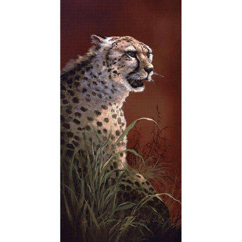 The Silent Hunter Gold Ornate Wood Framed Art Print with Double Matting by Lee, James