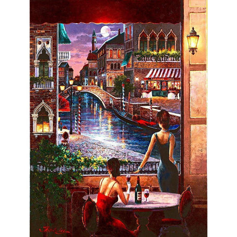 Waiting for Love Gold Ornate Wood Framed Art Print with Double Matting by Lee, James