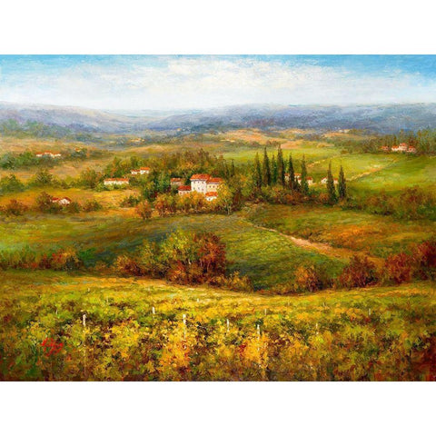 Tuscany Estate Black Modern Wood Framed Art Print with Double Matting by Hulsey