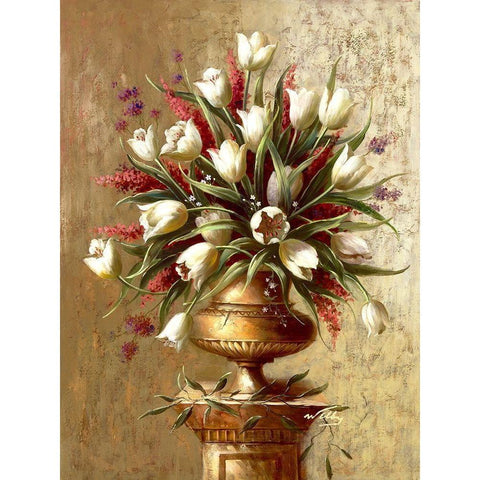 Spring Expressions II Gold Ornate Wood Framed Art Print with Double Matting by Welby