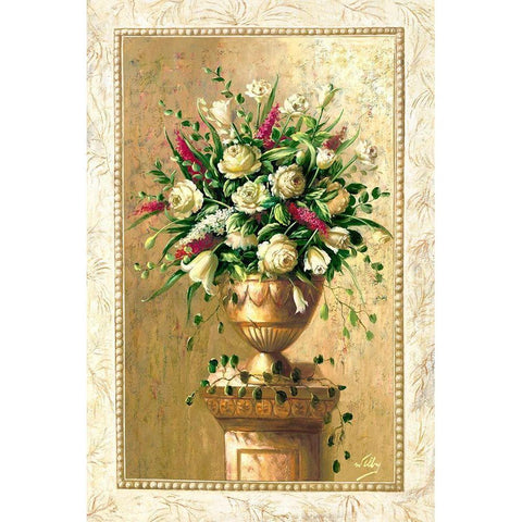 Spring Blossoms I Gold Ornate Wood Framed Art Print with Double Matting by Welby