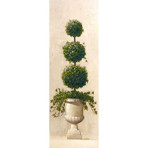 Roman Topiary II Gold Ornate Wood Framed Art Print with Double Matting by Welby