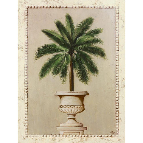 Palm Appeal I Gold Ornate Wood Framed Art Print with Double Matting by Welby