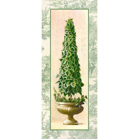 Ivy Topiary I Gold Ornate Wood Framed Art Print with Double Matting by Welby