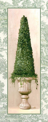 Ivy Topiary II Black Ornate Wood Framed Art Print with Double Matting by Welby