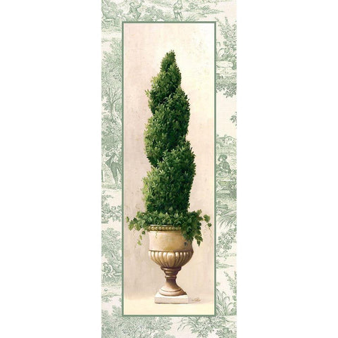 Ivy Topiary III Black Modern Wood Framed Art Print with Double Matting by Welby