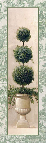 Ivy Topiary IV White Modern Wood Framed Art Print with Double Matting by Welby