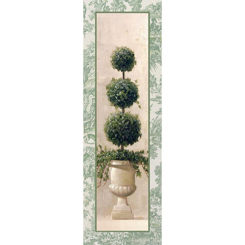 Ivy Topiary IV Gold Ornate Wood Framed Art Print with Double Matting by Welby