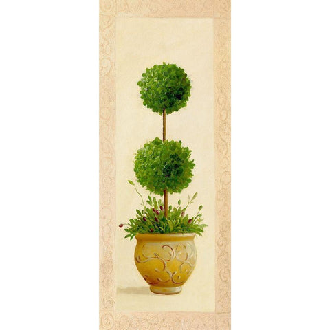 Ball Topiary II Gold Ornate Wood Framed Art Print with Double Matting by Welby