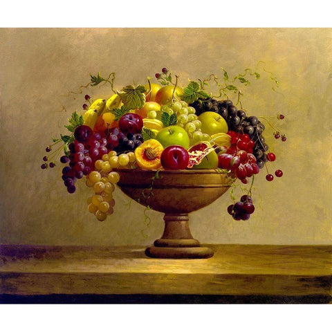 Fruit Bowl I Gold Ornate Wood Framed Art Print with Double Matting by Welby