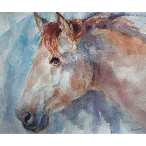 Equine by Design White Modern Wood Framed Art Print by Campbell, Robert