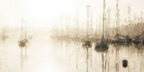 Coastal Series #6 White Modern Wood Framed Art Print with Double Matting by Curinga, Kim