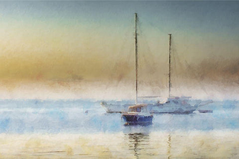 Coastal Series #7 White Modern Wood Framed Art Print with Double Matting by Curinga, Kim