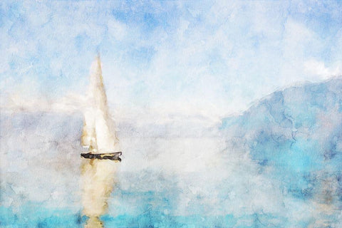 Coastal Series #14 White Modern Wood Framed Art Print with Double Matting by Curinga, Kim