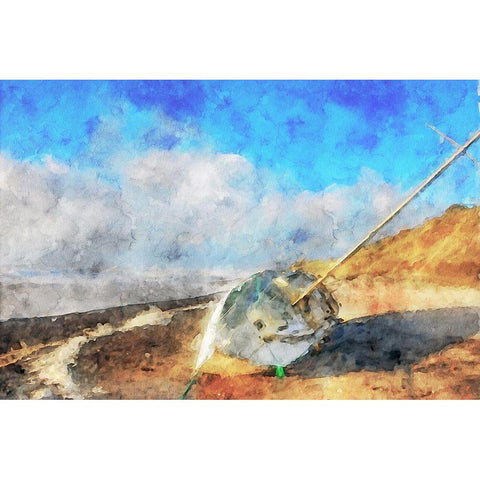 Coastal Series #19 Black Modern Wood Framed Art Print by Curinga, Kim