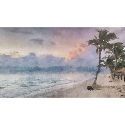 Coastal Series #27 Black Modern Wood Framed Art Print with Double Matting by Curinga, Kim