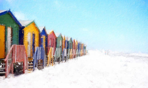 Coastal Series #31 Black Ornate Wood Framed Art Print with Double Matting by Curinga, Kim