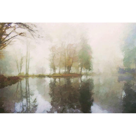 Misy Series #4 Black Modern Wood Framed Art Print with Double Matting by Curinga, Kim