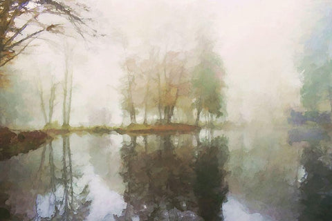 Misy Series #4 Black Ornate Wood Framed Art Print with Double Matting by Curinga, Kim