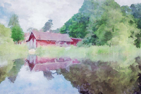 Lodge Series #6 White Modern Wood Framed Art Print with Double Matting by Curinga, Kim