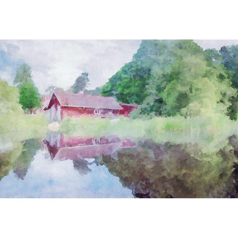 Lodge Series #6 Black Modern Wood Framed Art Print by Curinga, Kim