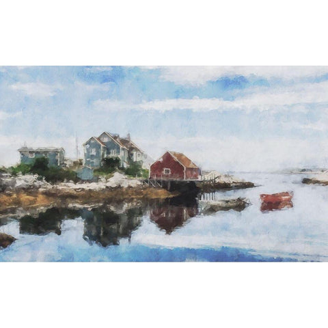 Lodge Series #7 Black Modern Wood Framed Art Print with Double Matting by Curinga, Kim