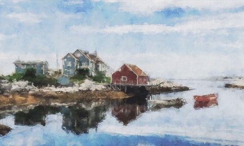 Lodge Series #7 Black Ornate Wood Framed Art Print with Double Matting by Curinga, Kim