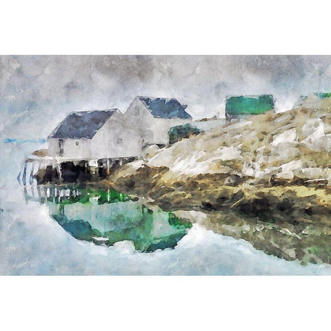 Lodge Series #22 Black Modern Wood Framed Art Print with Double Matting by Curinga, Kim