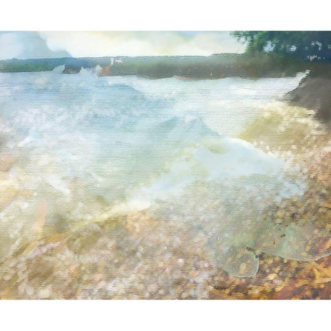 Lakeside Treasure Black Modern Wood Framed Art Print with Double Matting by Naskrent, Delores