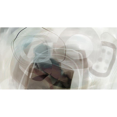 Pearl in the Mist White Modern Wood Framed Art Print by Naskrent, Delores