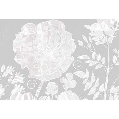 Field Poppy White Modern Wood Framed Art Print by Naskrent, Delores