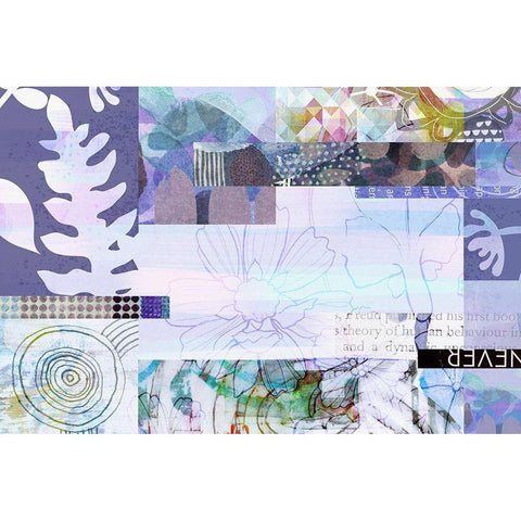 Trailing Petals Black Modern Wood Framed Art Print with Double Matting by Naskrent, Delores