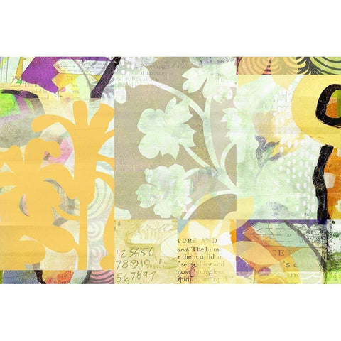 Tanglebrush White Modern Wood Framed Art Print by Naskrent, Delores