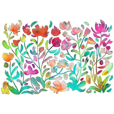 Foliage in July Black Modern Wood Framed Art Print with Double Matting by Naskrent, Delores