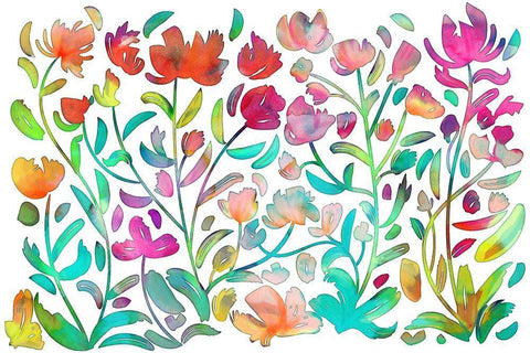 Foliage in July Black Ornate Wood Framed Art Print with Double Matting by Naskrent, Delores