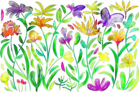 At the Edge of the Creek Black Ornate Wood Framed Art Print with Double Matting by Naskrent, Delores