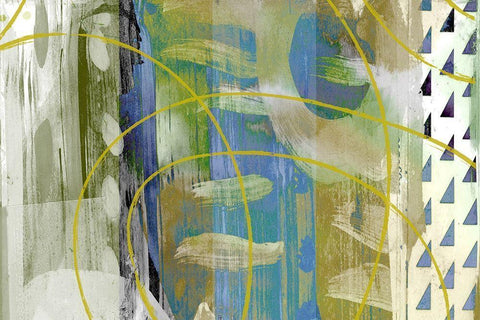 Melting Pot White Modern Wood Framed Art Print with Double Matting by Naskrent, Delores