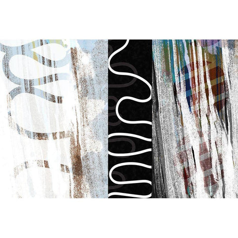 Juncture  Black Modern Wood Framed Art Print with Double Matting by Naskrent, Delores