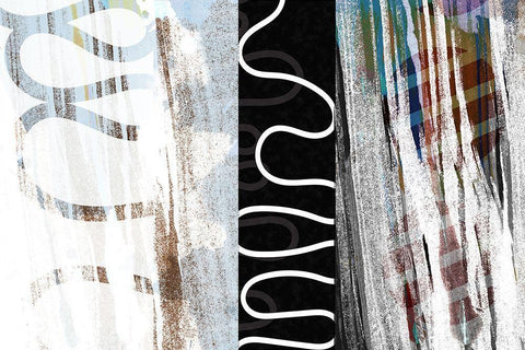 Juncture  White Modern Wood Framed Art Print with Double Matting by Naskrent, Delores