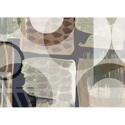 Pastiche Black Modern Wood Framed Art Print with Double Matting by Naskrent, Delores