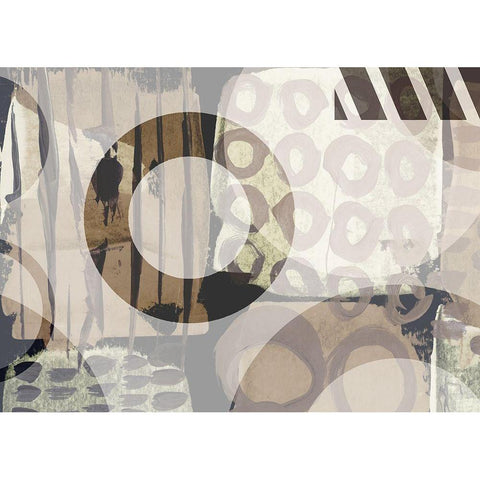 Patchwork White Modern Wood Framed Art Print by Naskrent, Delores