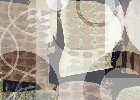 Medley Black Ornate Wood Framed Art Print with Double Matting by Naskrent, Delores