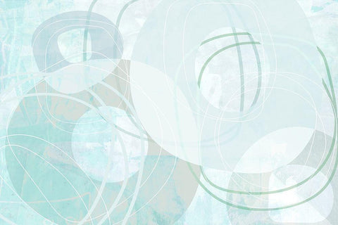 Orbital White Modern Wood Framed Art Print with Double Matting by Naskrent, Delores